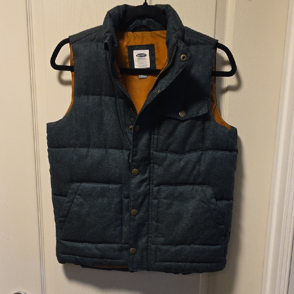 Old Navy Men's Blue Puffer Vest
